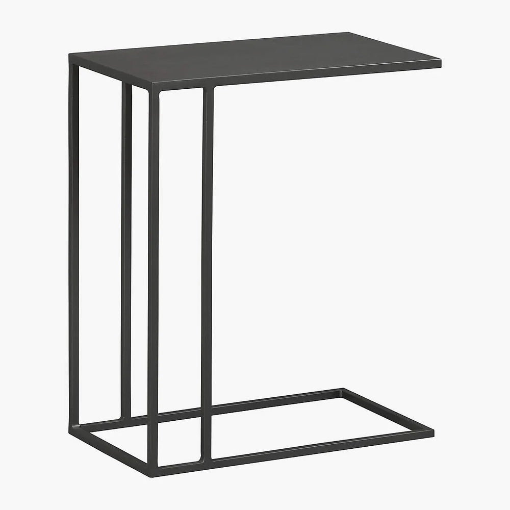 BLACK METAL C SIDE TABLE - All India Decor