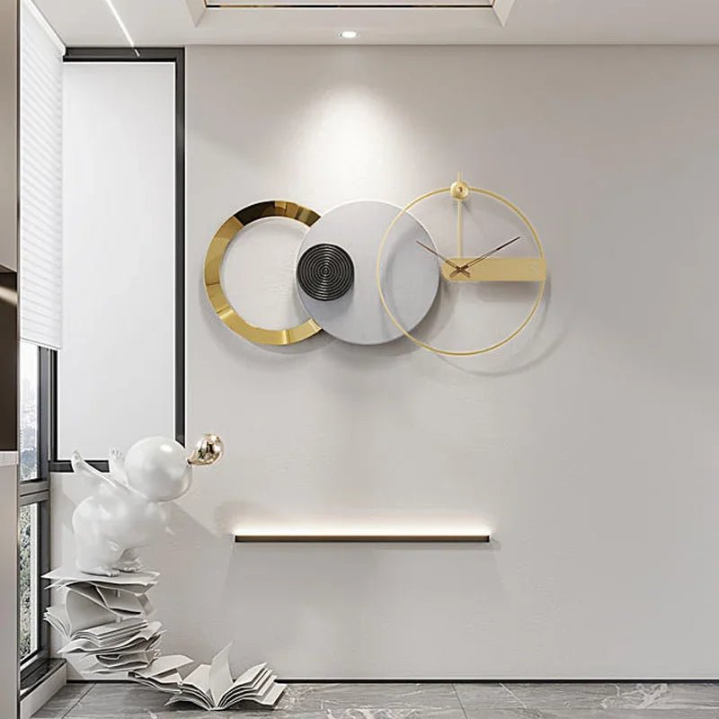 Modern Metal Wall Clock For Living Room & Office - All India Decor