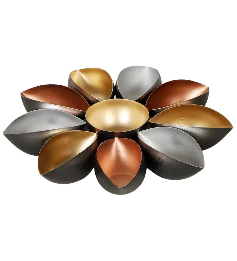 Multicolour Iron Metal Urli Set of 2 - All India Decor