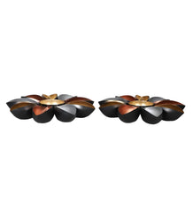 Multicolour Iron Metal Urli Set of 2 - All India Decor