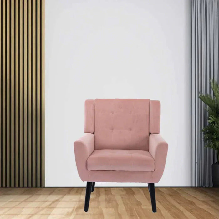 peach pink armchair