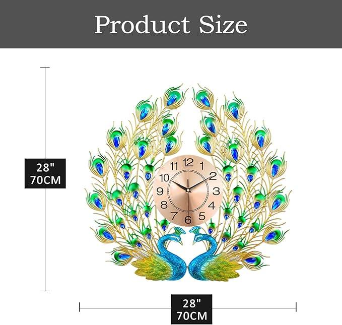 Peacock Wall Watch for Home - All India Decor