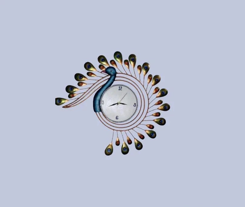 New Peacock Clock Design - All India Decor