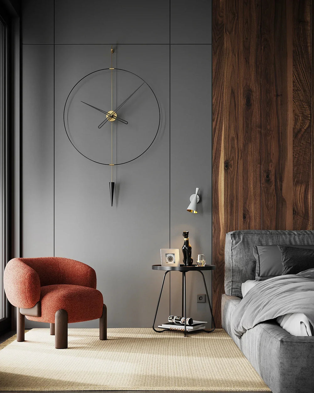 Pendulum Design Big Wall Clock for Living Room - All India Decor