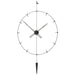 Black decorative clock with a pointed base on a white background