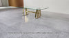 All India Decor Gold Pvd Coffee Table with Glass Top
