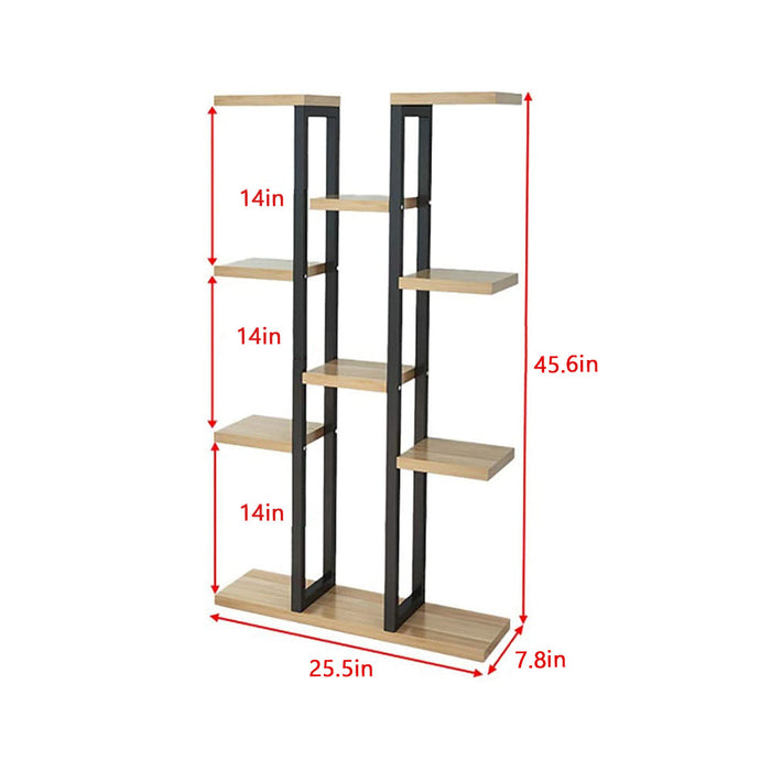 Compact White MDF Indoor Plant Stand Wall Shelf (Large)- 5 Tier