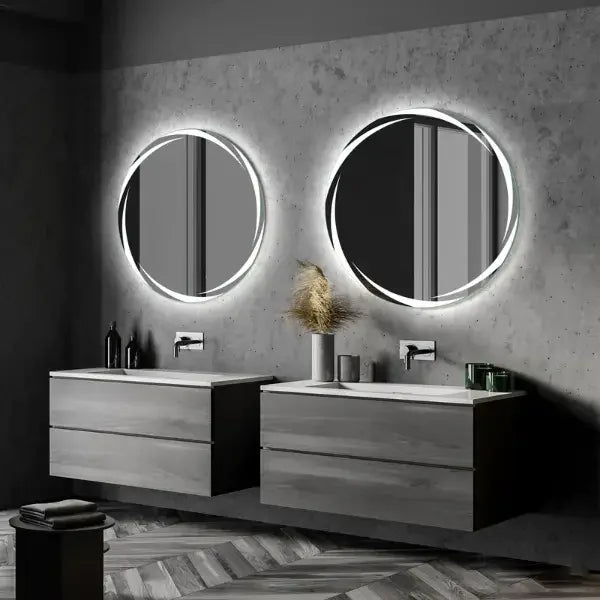 Whirlwind Round LED Mirror for Bathroom