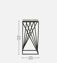 Metal End Table In Black Colour - All India Decor