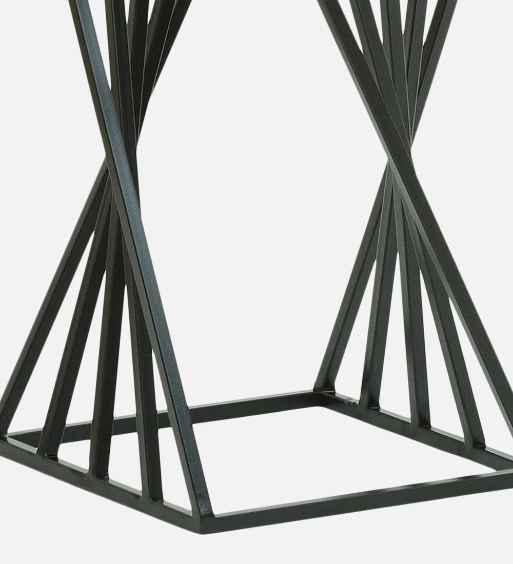 Metal End Table In Black Colour - All India Decor