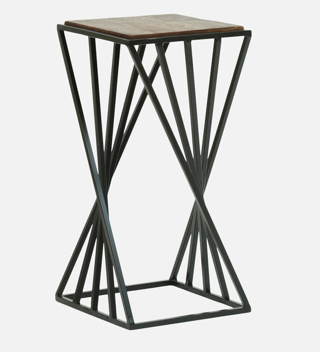 Metal End Table In Black Colour