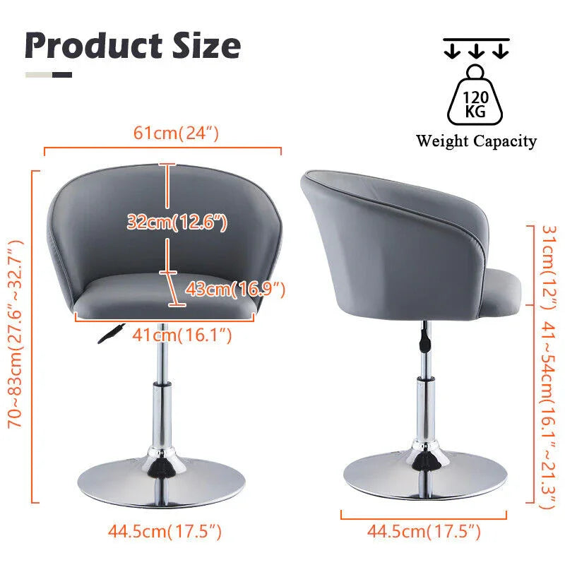 Grey Homy Swivel Bar Stool/Chair - All India Decor