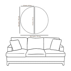 Abstract Geometric Semi Circle Wall Art and Canvas Paintings - All India Decor