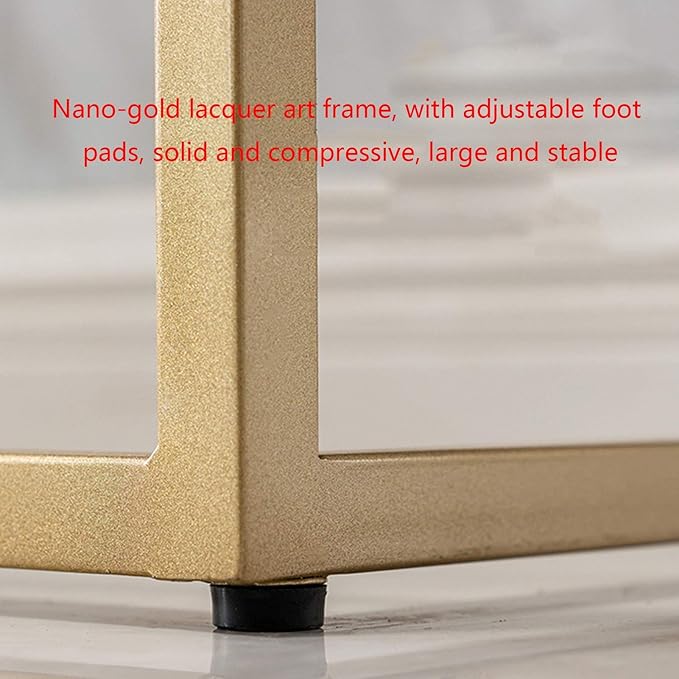 Sun Ray Pattern White Marble Golden Console Table