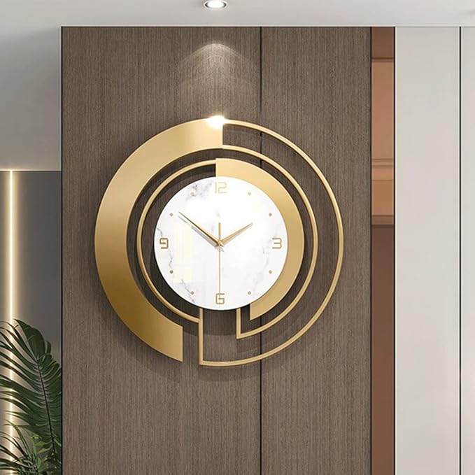 symmentrical big metal clock