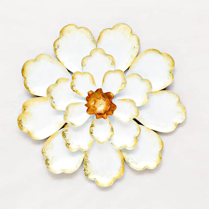 White Flower Metal Decor