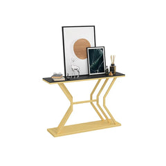 Luxury Black Marble Hallway Console Table - All India Decor