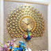 vintage peacock wall clock front view