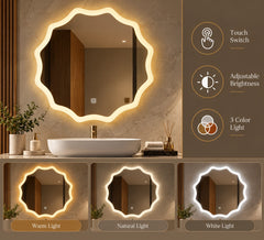 Aldona Large Round LED Mirror