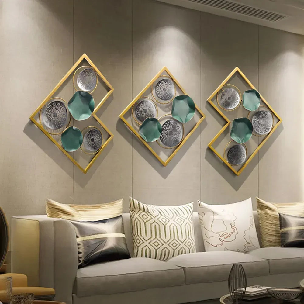 Lotus Leaves Metal Wall Art - All India Decor
