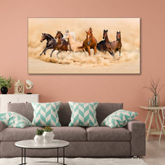 Horses Running Premium Quality Wall Painting