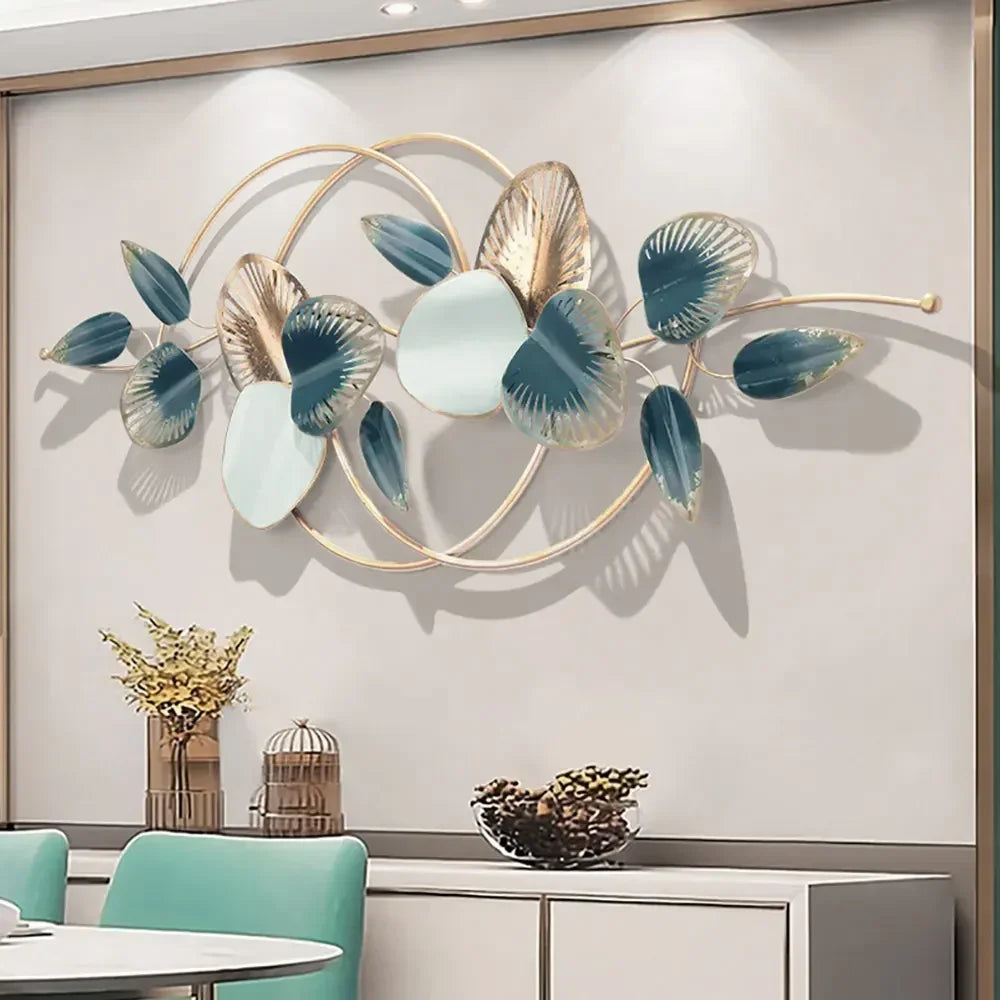 Modern Metal Leaves Wall Art - All India Decor