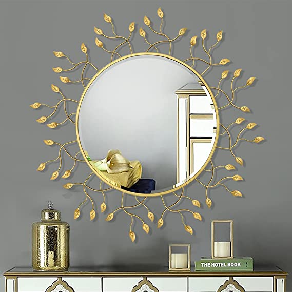 Wall Mirror with Leaves