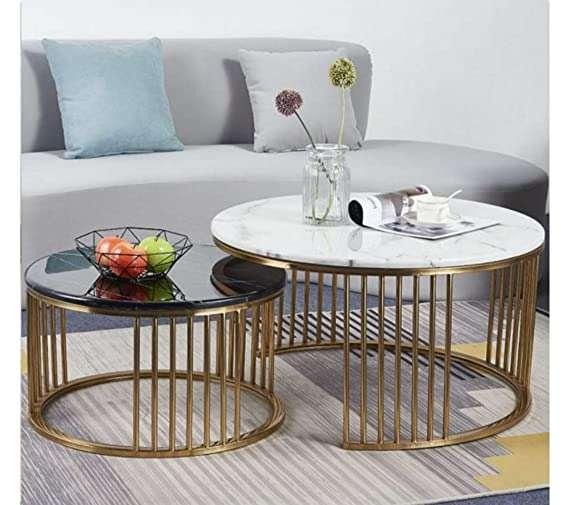 Classic Style Golden Coffee Table Set of 2 - All India Decor