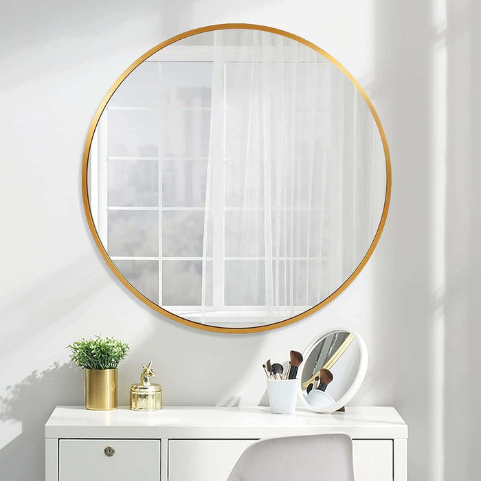 20 Inches Gold Round Mirror