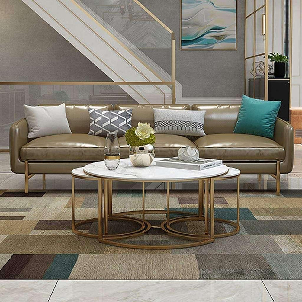Trio Golden Nesting Tables Set of 3 - All India Decor