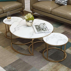 Trio Golden Nesting Tables Set of 3 - All India Decor