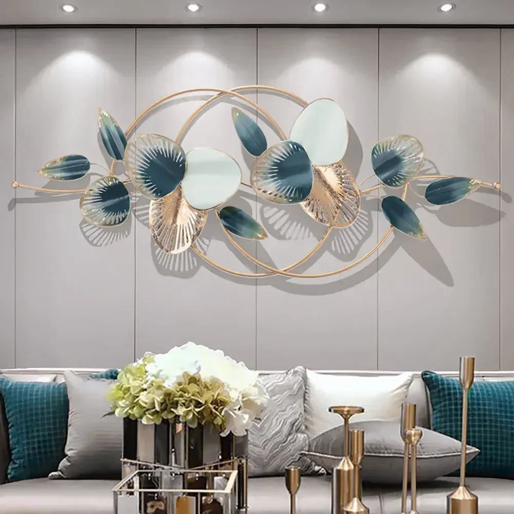 Modern Metal Leaves Wall Art - All India Decor