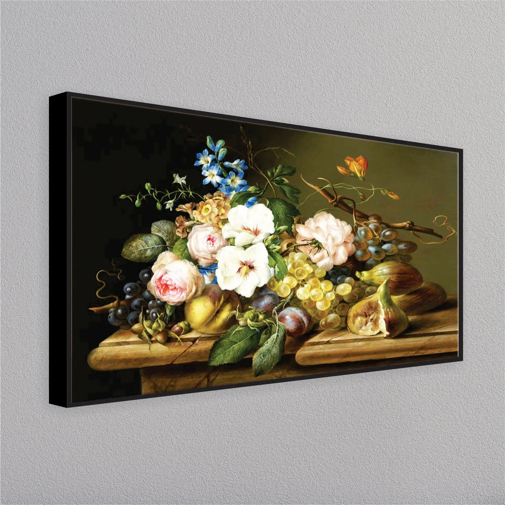 Grapes and antique vase kitchen wall painting - All India Decor