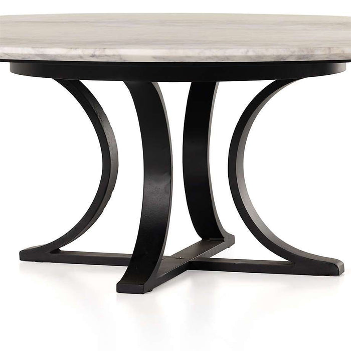 Unique Design White Marble Iron Center Table