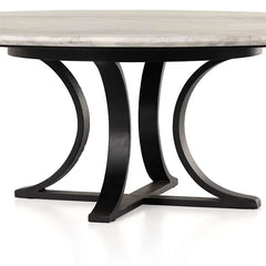 Unique Design White Marble Iron Center Table - All India Decor