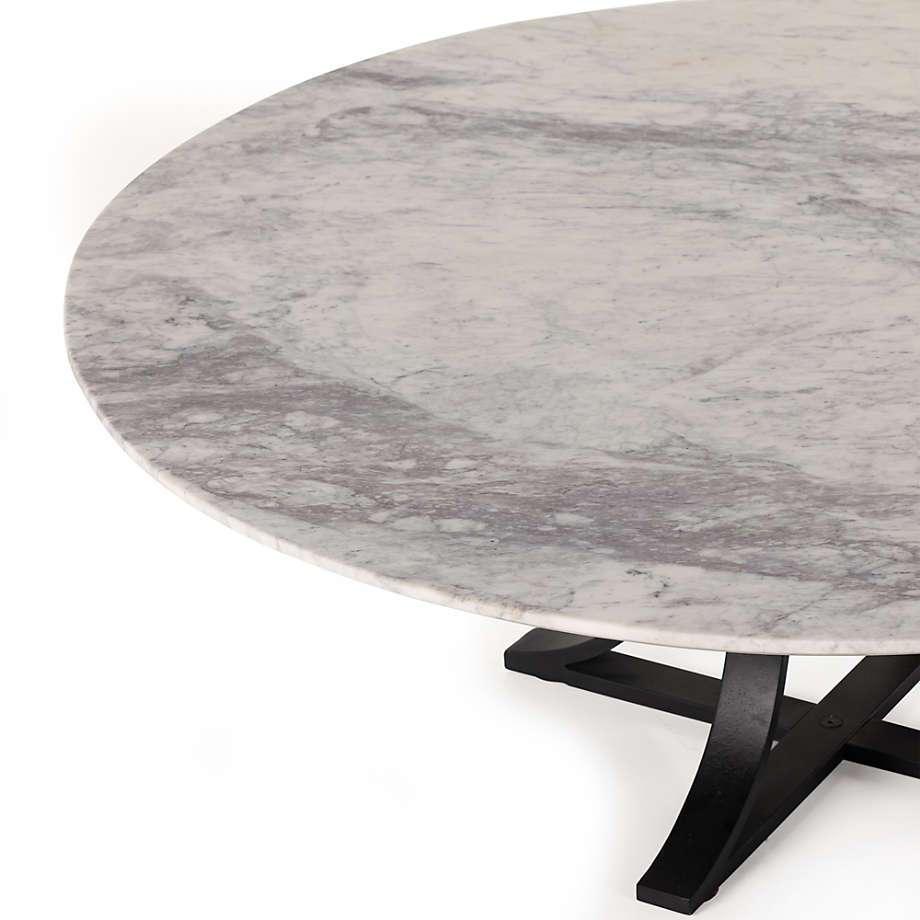 Unique Design White Marble Iron Center Table - All India Decor