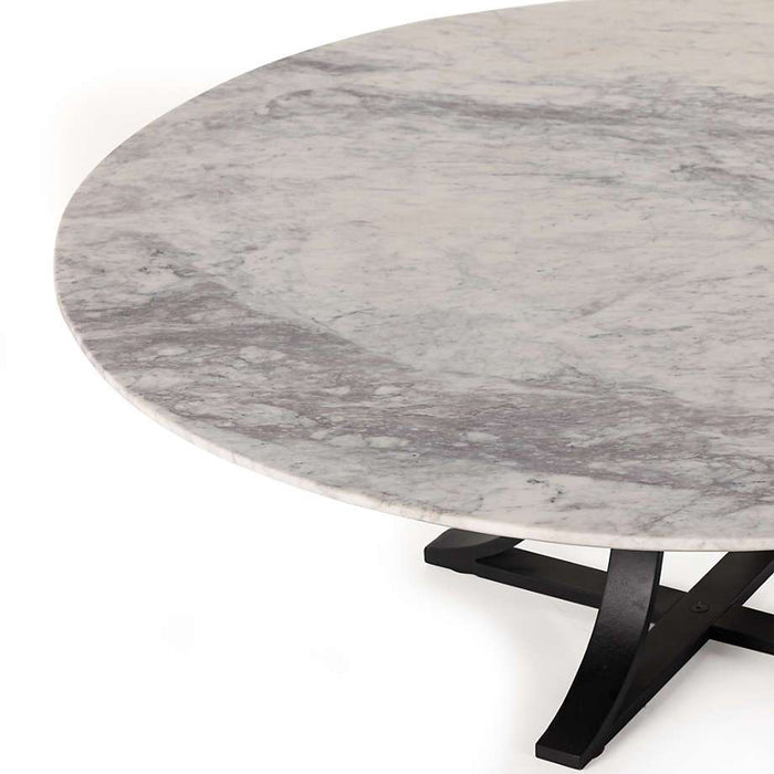 Unique Design White Marble Iron Center Table