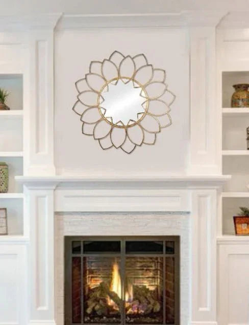 Golden Petals Mirror - All India Decor