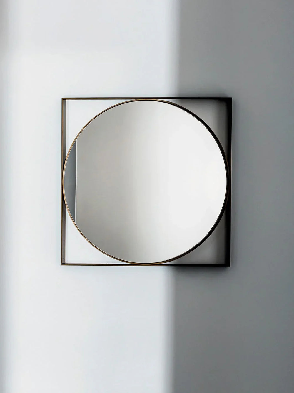 Round Square Decorative Mirror in Gold - All India Decor