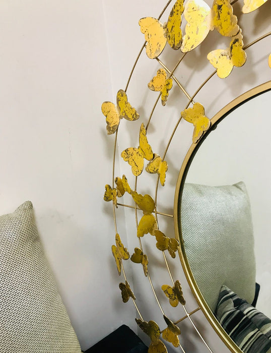 Butterflies Decorative On Wire Mirror