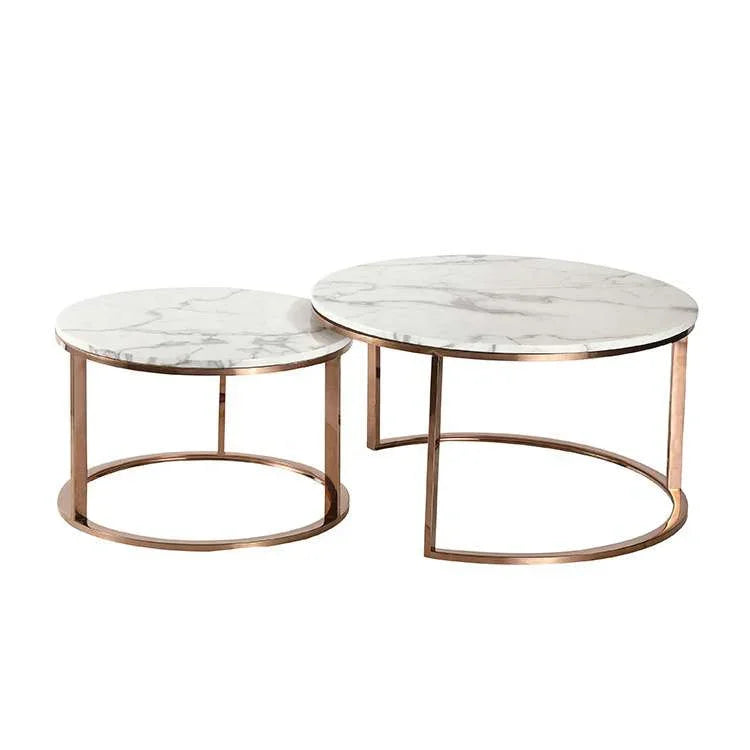 Classic Tethered Metallic Premium Table Set of 2 - All India Decor