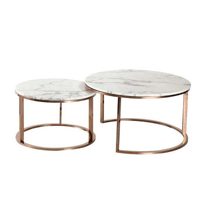 Classic Tethered Metallic Premium Table Set of 2