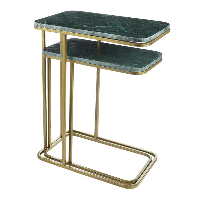 Green Nesting Table Set of 2 - All India Decor