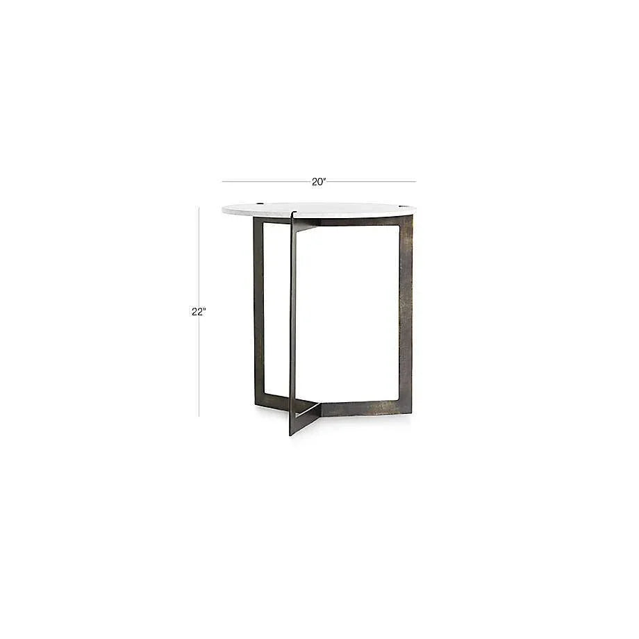 Stylish Marble End Table - All India Decor