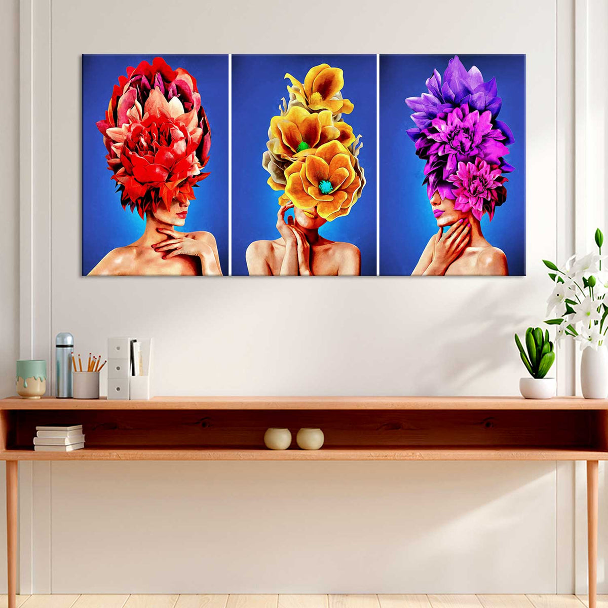 Flower on the Head Wall Painting