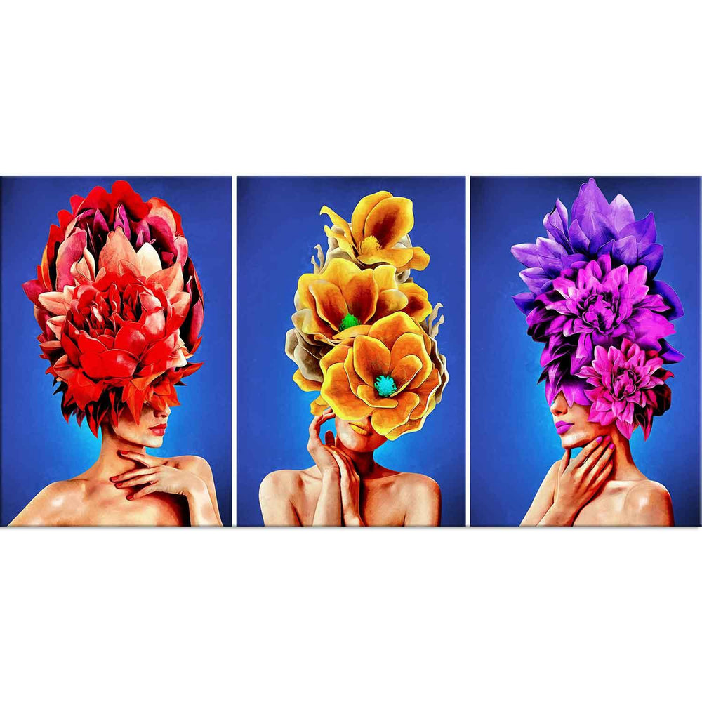 Flower on the Head Wall Painting - All India Decor