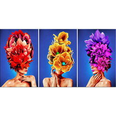 Flower on the Head Wall Painting