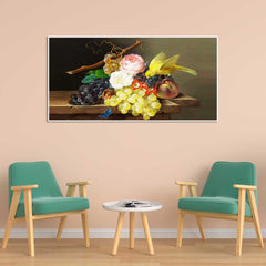 Grapes and antique vase kitchen wall painting