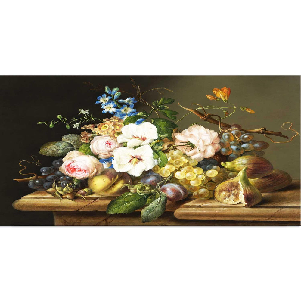Grapes and antique vase kitchen wall painting - All India Decor