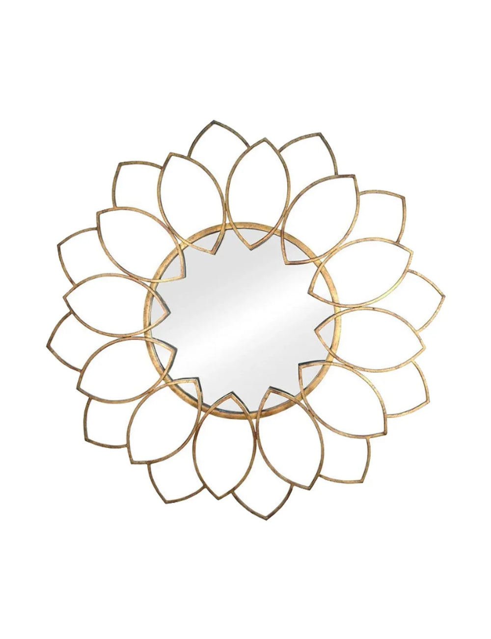 Golden Petals Mirror - All India Decor
